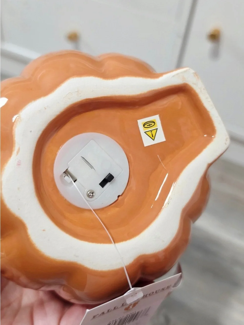 Target Bullseye Playground Light Up Ceramic Pumpkin House Orange Gold Fall
